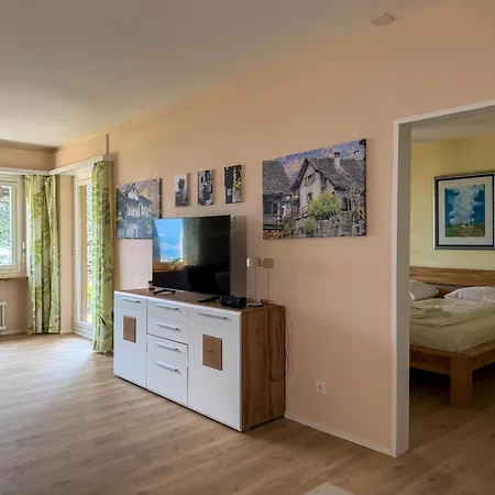 Moderne Mit Seeblick, Pool & Balkon Appartement Minusio
